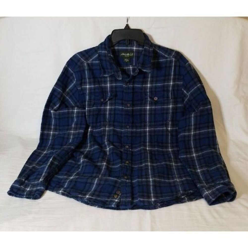 Eddie Bauer Plaid Cotton‎ Collared Shirt